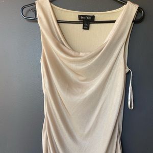 White House black market sleeveless top cowl blouse